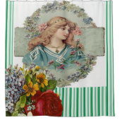 Shower Curtain Floral Victoriaans Douchegordijn (Voorkant)