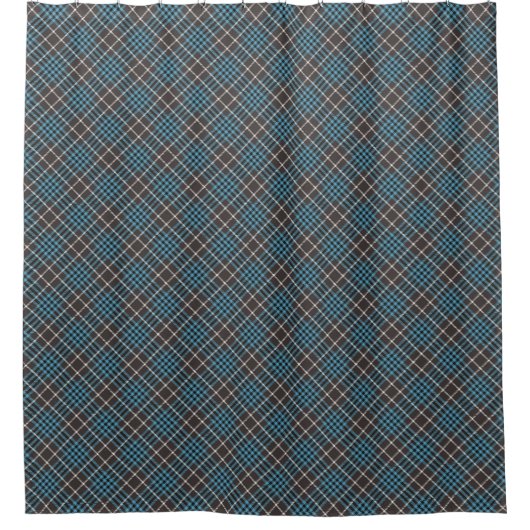 Shower Curtain for Men Bold Blue Plaid Style Douchegordijn (Voorkant)