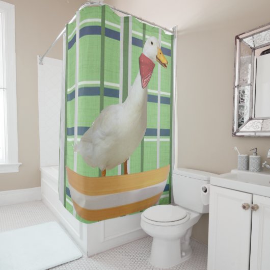 Shower Curtain Green Duck Douchegordijn (In situ)