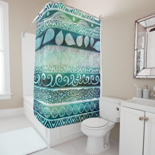 Shower Curtain/Indie Pattern Douchegordijn (In situ)