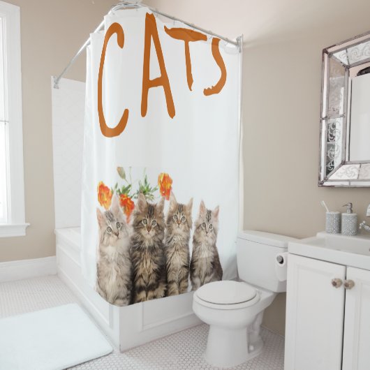 Shower Curtain Kitten Douchegordijn (In situ)