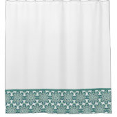 Shower Curtain met groene medallion-grens Douchegordijn (Voorkant)