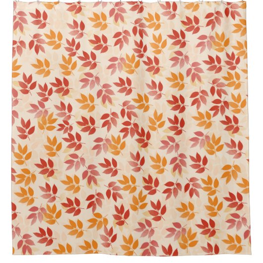 Shower Curtain met herfst Leaves Pattern Douchegordijn (Voorkant)
