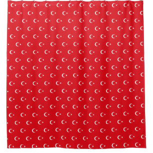 Shower Curtain met vlag van Turkije Douchegordijn