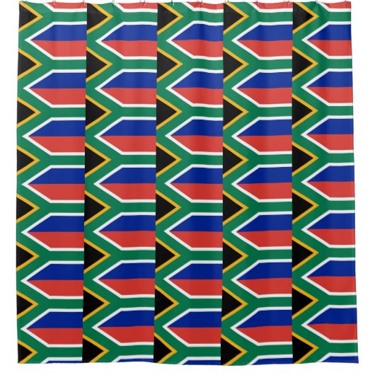 Shower Curtain met vlag van Zuid-Afrika Douchegordijn (Voorkant)