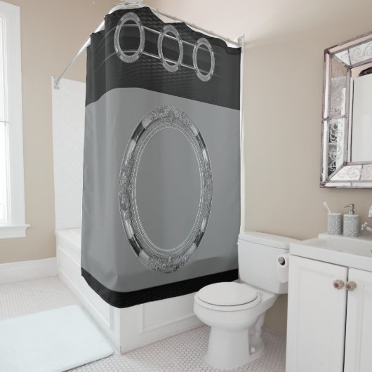 Shower Curtain Mirror Douchegordijn (In situ)