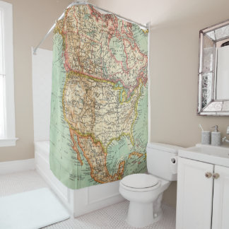 Shower Curtain Noord-Amerika Douchegordijn