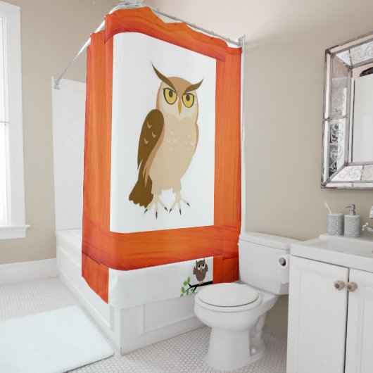 Shower Curtain Owl Douchegordijn (In situ)