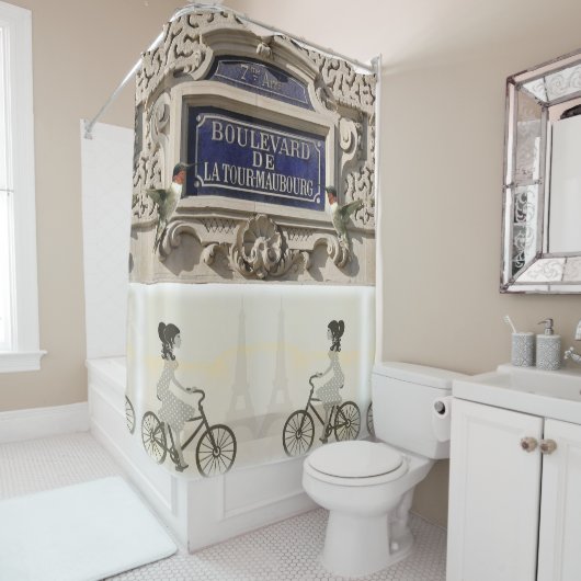 Shower Curtain, Parijs, Frankrijk; Douchegordijn (In situ)