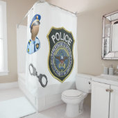 Shower Curtain Policeman Douchegordijn (In situ)