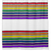 Shower Curtain - Regenbooggekleurde bars Douchegordijn (Voorkant)