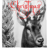 Shower Curtain Reindeer Douchegordijn (Voorkant)