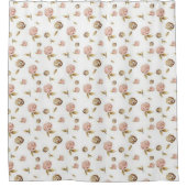 Shower Curtain Roze Rose Petals Douchegordijn (Voorkant)