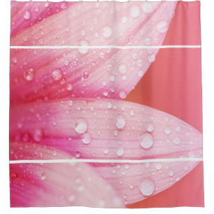 Shower Curtain/Roze ventilatorpedalen met dauwdrup Douchegordijn