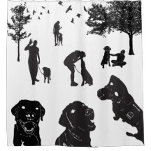 Shower Curtain Service Dog Love Variatie 1