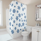 Shower Curtain Snowflakes Douchegordijn (In situ)