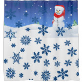 Shower Curtain Snowman Douchegordijn (Voorkant)