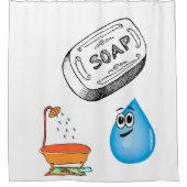 Shower Curtain Soap Douchegordijn (Voorkant)
