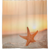 Shower Curtain Starfish Beach Douchegordijn (Voorkant)