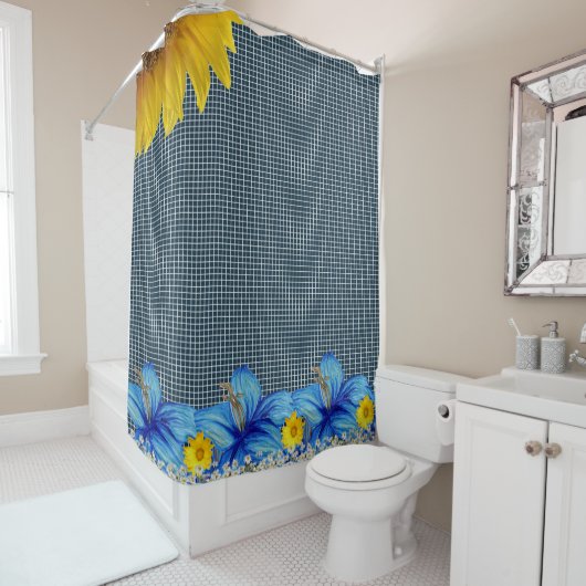 Shower Curtain Sunflower Douchegordijn (In situ)