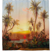 Shower Curtain Sunset palm-bomen Douchegordijn (Voorkant)
