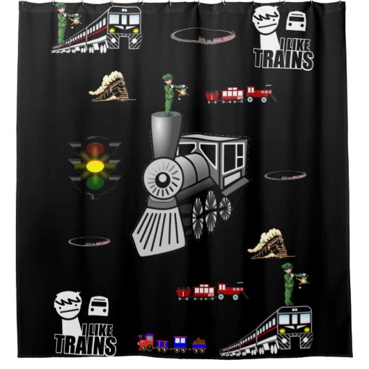 Shower Curtain Train Douchegordijn (Voorkant)