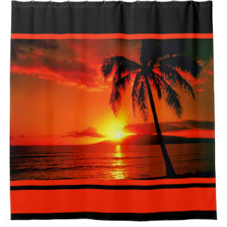 Shower Curtain/Tropical Sunset Douchegordijn