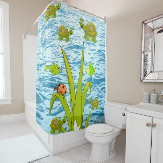 Shower Curtain Turtle Douchegordijn (In situ)