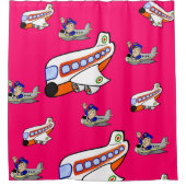 Shower Curtain-vliegtuig Douchegordijn (Voorkant)