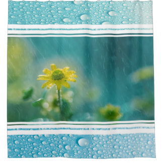 Shower Curtain/ Wildbloemen met Regen Douchegordijn