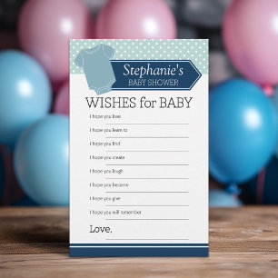 Shower Game Wishes for Baby Boy - Pastel Blue T-sh