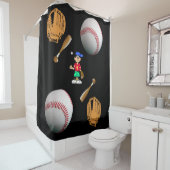 Shower gordtain Baseball Douchegordijn (In situ)