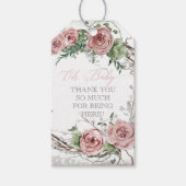Shower Hartelijk dank Labels Boho Blush Roos Art Cadeaulabel (Voorkant)