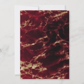 Shower Invite | Ruby Red Waterverf Geode Kaart (Achterkant)