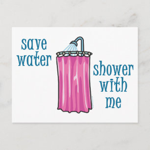 Shower met mij - bespaar water briefkaart