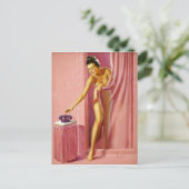 Shower Pin Up Briefkaart (Staand voorkant)