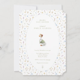 Shower-uitnodiging - verhalenblauw kaart