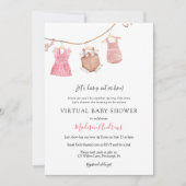 Shower voor Virtual Baby Girl Kaart (Voorkant)