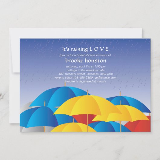 Showers Invitation Kaart (Voorkant)