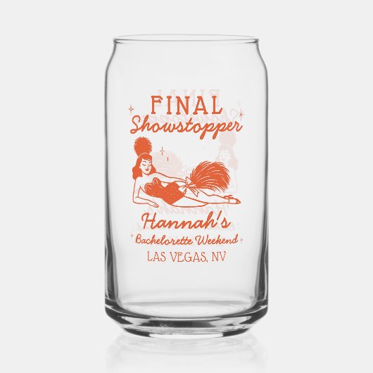 Showgirl Eindshowstopper Bachelorette Blikvorm Glas (Voorkant)