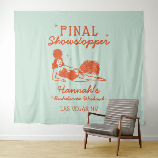 Showgirl Final Showstopper Bachelorette Backdrop Wandkleed