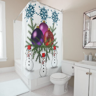 Showgordijn met kerstmis douchegordijn