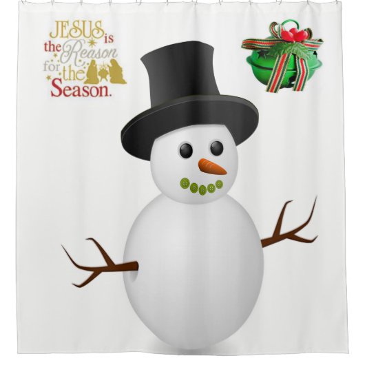 Showgordijn met kerstmis douchegordijn (Voorkant)