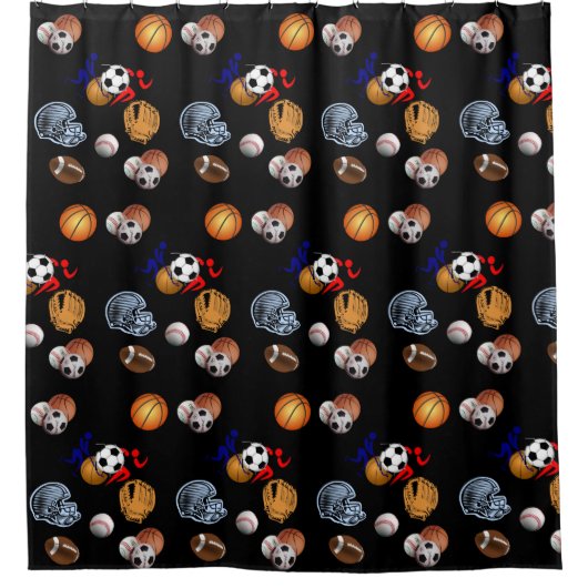 Showgordijnsporten football douchegordijn (Voorkant)