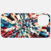 Showred blue op verdraaide tegels en zandeffect Case-Mate iPhone case (Achterkant (horizontaal))