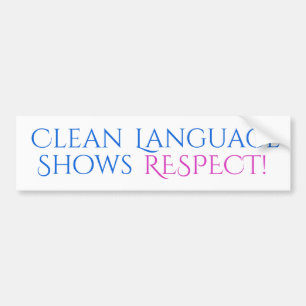 Shows voor schone taal bumpersticker