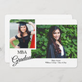 ShowScript Graduate Photo Faire-part (Devant / Derrière)