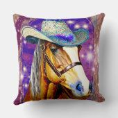 Showtime - Paard met cowboyhoed kussen (Achterkant)