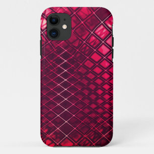 Showy red tekening of gekromde jute iPhone 11 hoesje