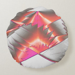 Showy zalm of perzik, zeer ruw gedigitaliseerd rond kussen